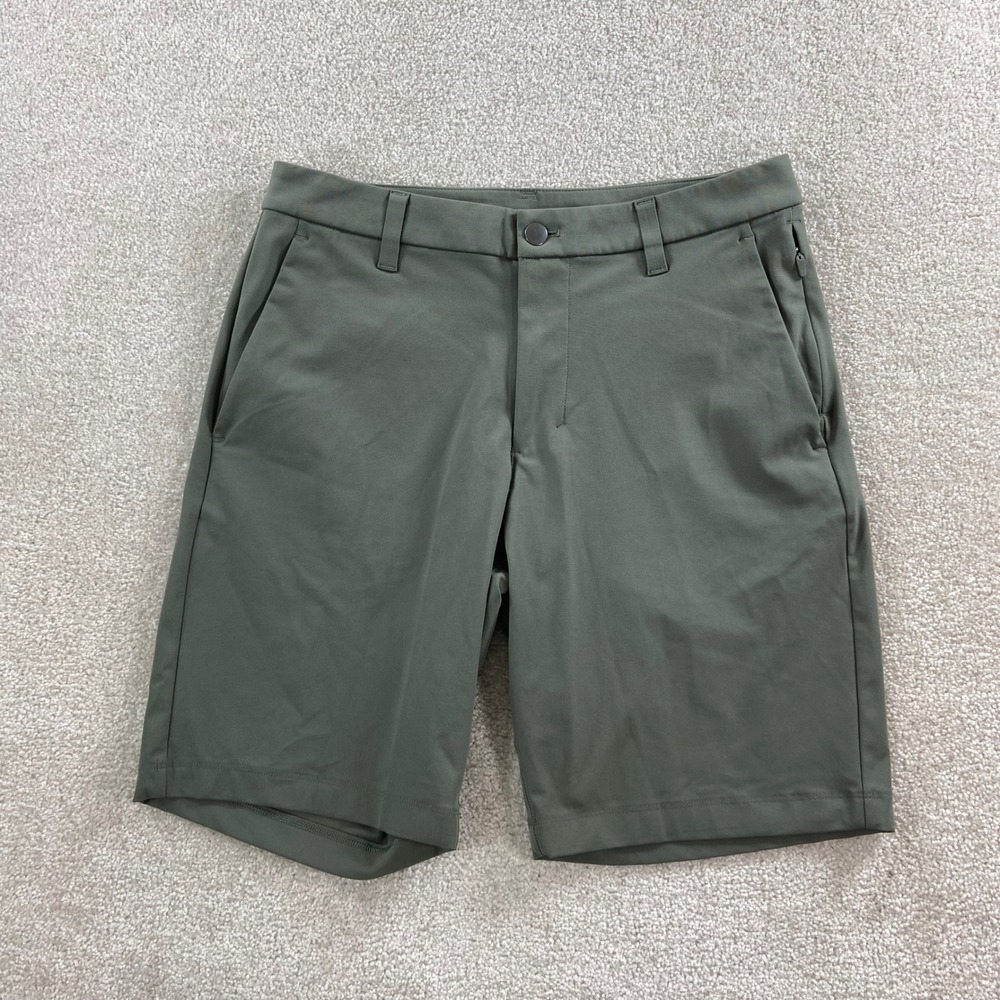 Lululemon Commission Golf Shorts Mens 30 Green Recycled Polyester 9 Inseam
